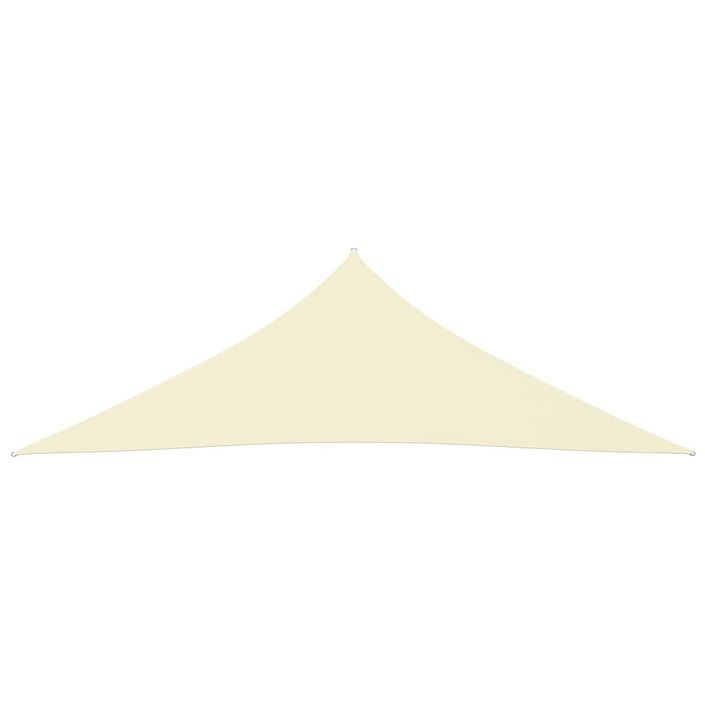 Voile de parasol Tissu Oxford triangulaire 3x3x4,24 m Crème - Photo n°3