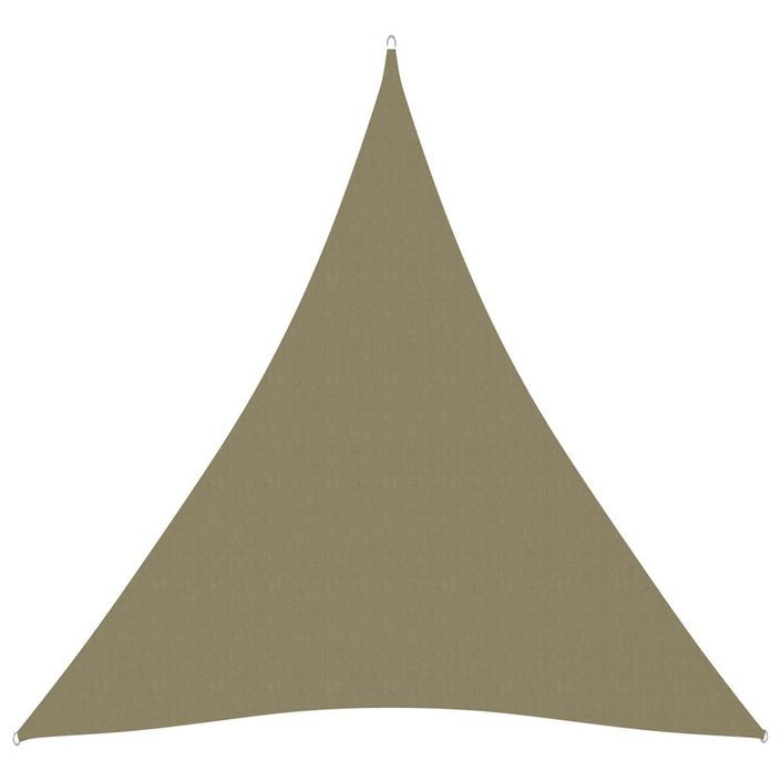 Voile de parasol Tissu Oxford triangulaire 3x4x4 m Beige - Photo n°1