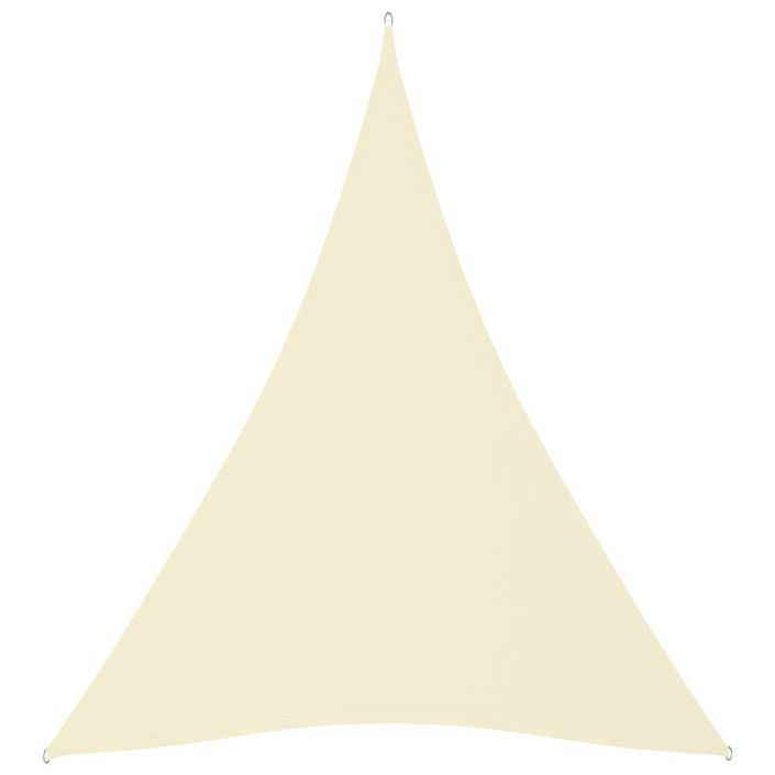 Voile de parasol Tissu Oxford triangulaire 3x4x4 m Crème - Photo n°1