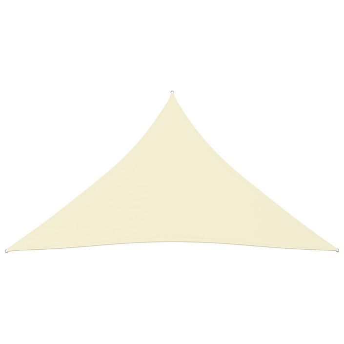 Voile de parasol Tissu Oxford triangulaire 3x4x4 m Crème - Photo n°3