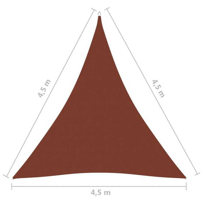 Voile de parasol Tissu Oxford triangulaire 4,5x4,5x4,5 m 2 - Photo n°6