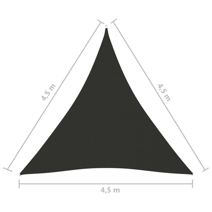 Voile de parasol Tissu Oxford triangulaire 4,5x4,5x4,5 m - Photo n°6