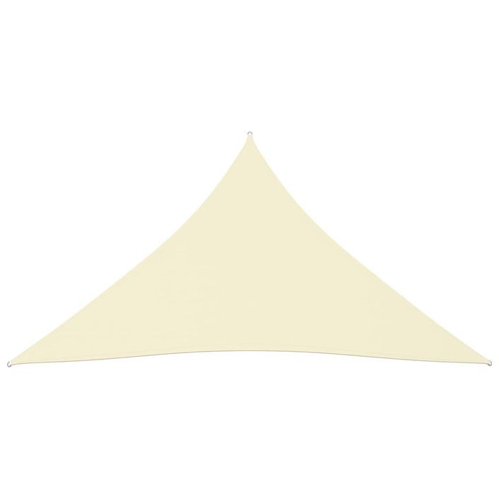 Voile de parasol Tissu Oxford triangulaire 4,5x4,5x4,5 m Crème - Photo n°3