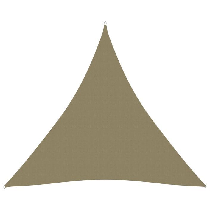 Voile de parasol Tissu Oxford triangulaire 4x4x4 m Beige - Photo n°1