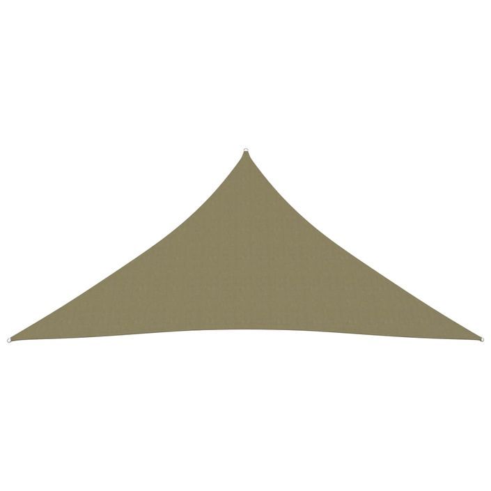 Voile de parasol Tissu Oxford triangulaire 4x4x4 m Beige - Photo n°3