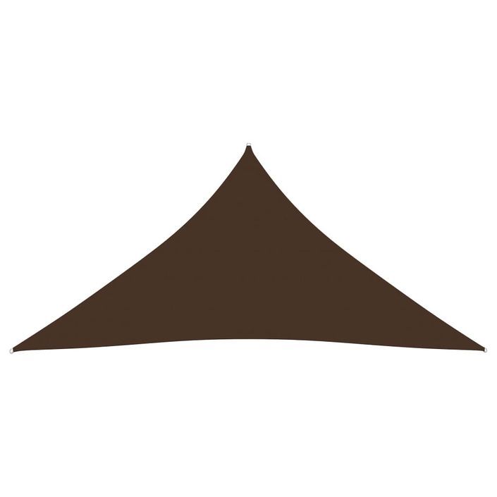 Voile de parasol Tissu Oxford triangulaire 4x4x4 m Marron - Photo n°3