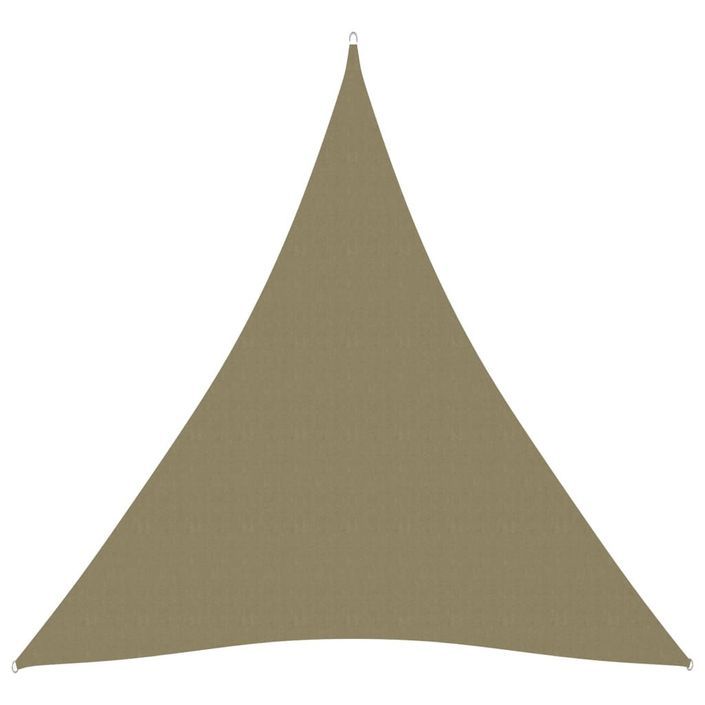 Voile de parasol Tissu Oxford triangulaire 4x5x5 m Beige - Photo n°1