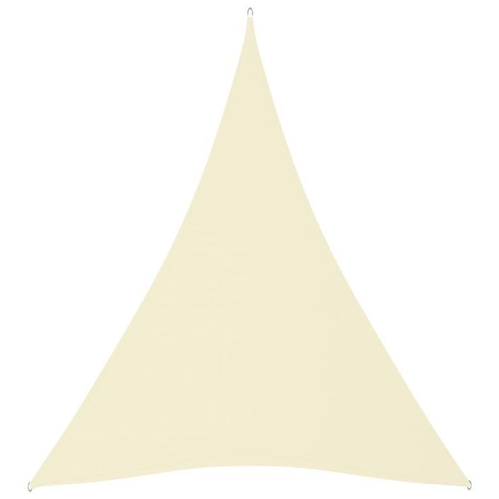 Voile de parasol Tissu Oxford triangulaire 4x5x5 m Crème - Photo n°1