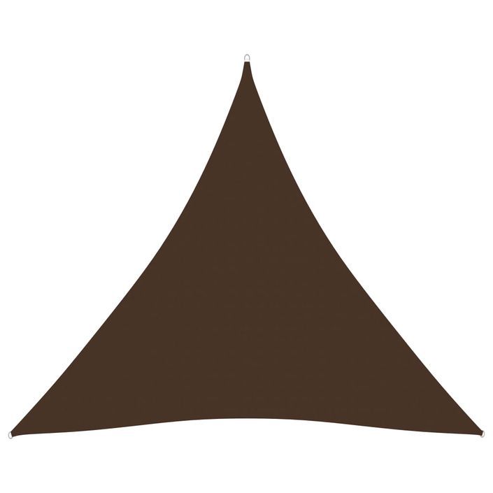 Voile de parasol Tissu Oxford triangulaire 5x5x5 m Marron - Photo n°1