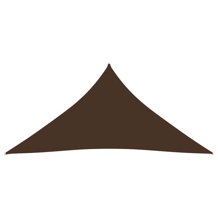 Voile de parasol Tissu Oxford triangulaire 5x5x5 m Marron - Photo n°3