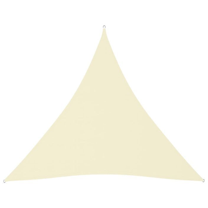 Voile de parasol Tissu Oxford triangulaire 6x6x6 m Crème - Photo n°1