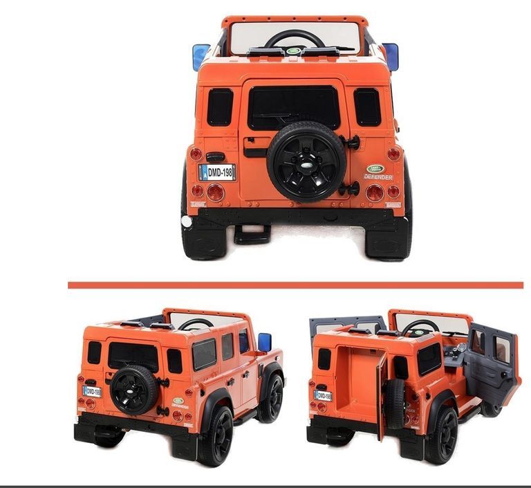 Voiture électrique Jeep defender Land Rover Orange - Photo n°3