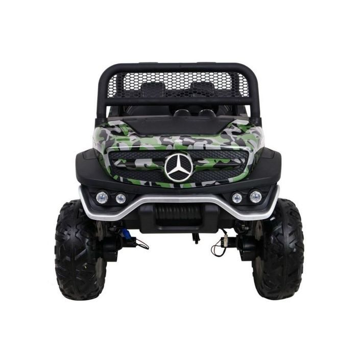 Voiture enfant électrique Mercedes Unimog camouflage 4 roues motrices - Photo n°2