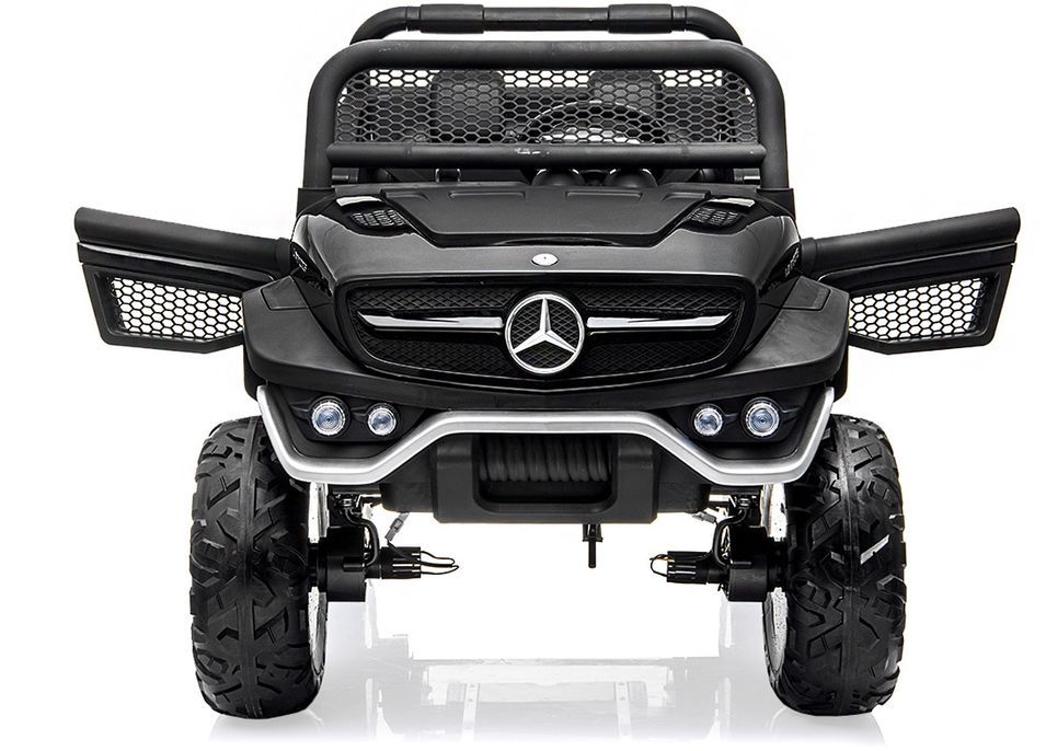 Voiture enfant électrique Mercedes Unimog noir 4 roues motrices - Photo n°2