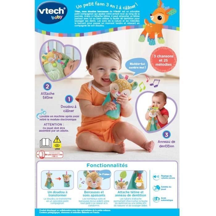 Vtech Baby - Tifan, mon doudou berceuses - 0 - 36 mois - Photo n°5