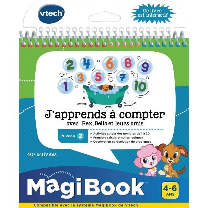VTECH - Livre Interactif Magibook - J'Apprends a Compter Avec Rex, Bella Et Leurs Amis - Photo n°1