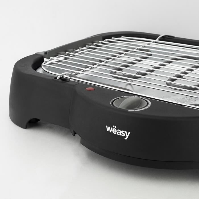 WEASY GBE42 Grill BBQ électrique a poser ou sur pieds-41,5x24cm-Température réglable-2000W -Plateau amovible-Pieds anti-dérapants - Photo n°3