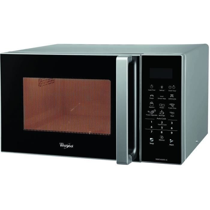 WHIRLPOOL MWO616/01 SIL - Micro-ondes grill silver - 25L - 900 W - Grill 1000 W - Pose libre - Photo n°1