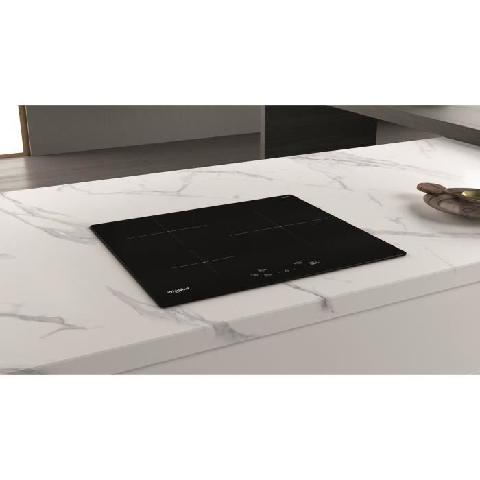 Whirlpool WSQ116NE table de cuisson induction - 4 foyers - 7200W - L 5,4 cm x P51 cm - verre - noire - Photo n°3
