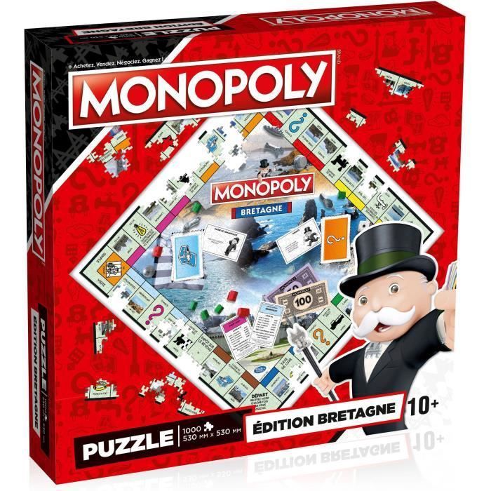 WINNING MOVES Puzzle Monopoly Bretagne 1000 pieces - Photo n°1