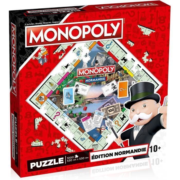 WINNING MOVES Puzzle Monopoly Normandie 1000 pieces - Photo n°1