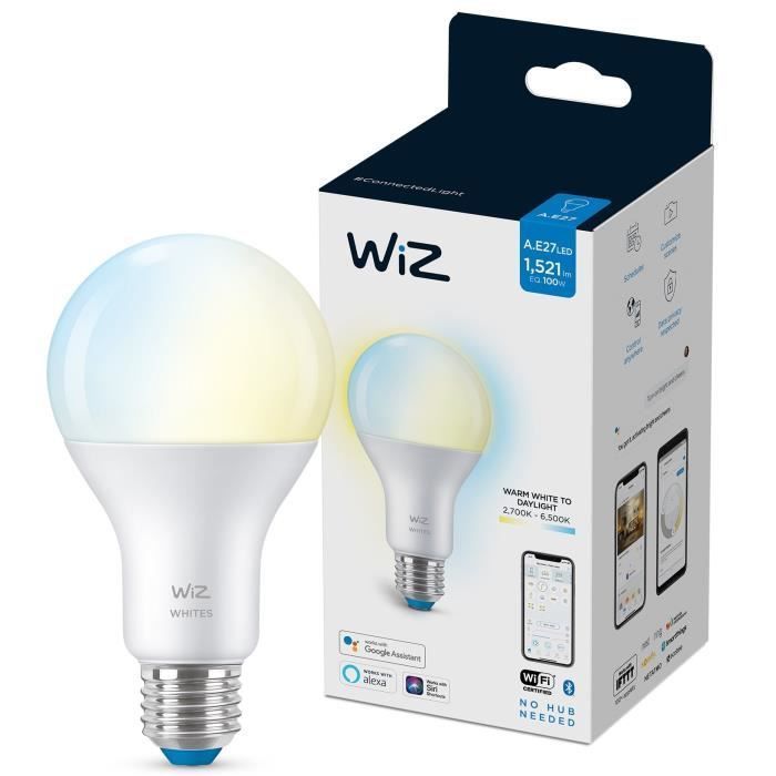 WiZ Ampoule connectée Blanc variable E27 100W - Photo n°1