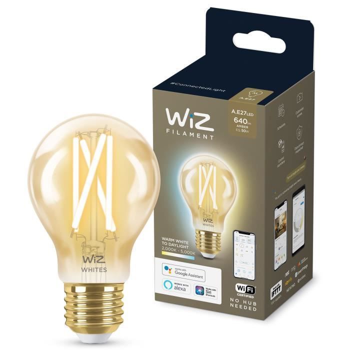 WiZ Ampoule connectée vintage Blanc variable E27 50W - Photo n°1