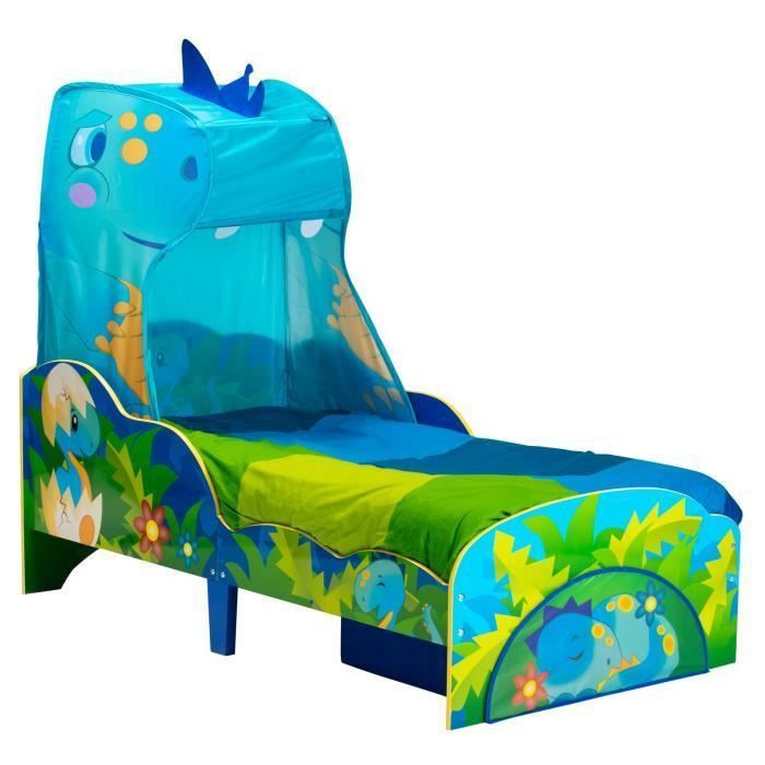 WORLDS APART - Dinosaures - Lit pour enfants avec ciel de lit et tiroir de rangement - Photo n°2