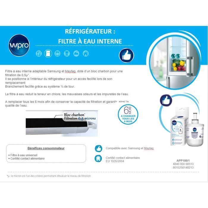 WPRO APP100/1 Filtre a eau interne Samsung - Photo n°4