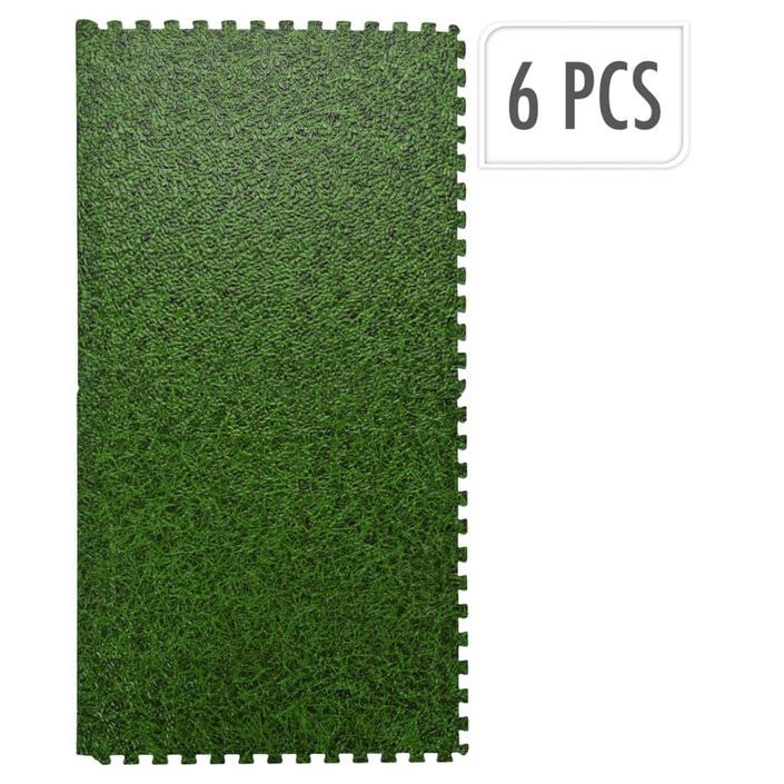 XQ Max Set de tapis de sol impression de l'herbe 6 pcs vert - Photo n°1