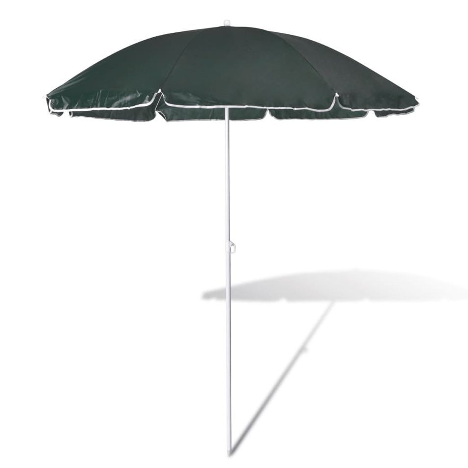 180cm Parasol de plage vert - Photo n°1