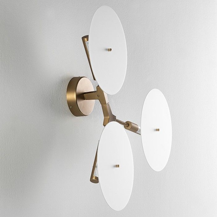 Applique murale acrylique blanc et métal doré Vera - Photo n°1