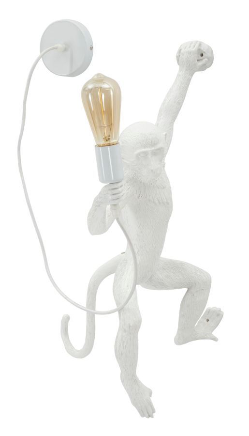 Applique murale blanche design original ludique MONKEY - Photo n°1