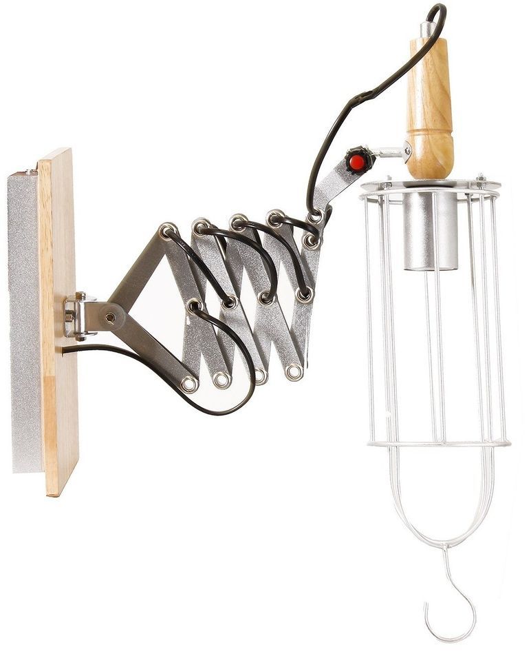 Applique murale chêne massif et acier argent métallique Ariba - Photo n°1