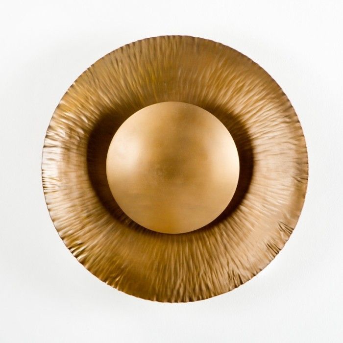 Applique murale moderne métal doré Round - Photo n°1