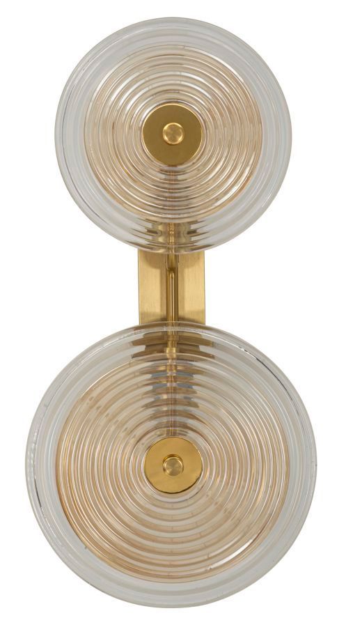 Applique murale Venise métal doré verre 2 lumières design élégant - Photo n°1