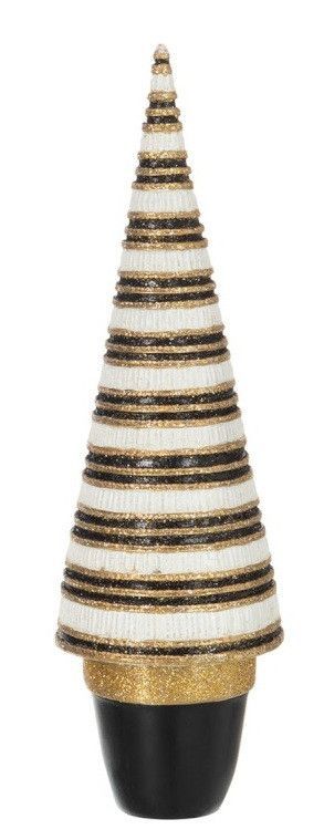 Arbre moderne résine noire et dorée Ysarg - Photo n°1