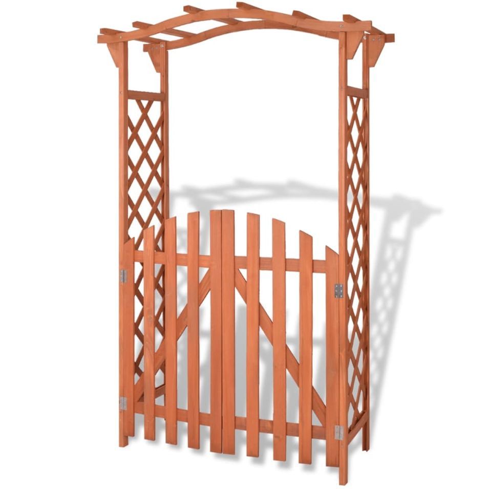 Arche pour jardin avec portique en bois de sapin 120x60x193 cm - Photo n°1
