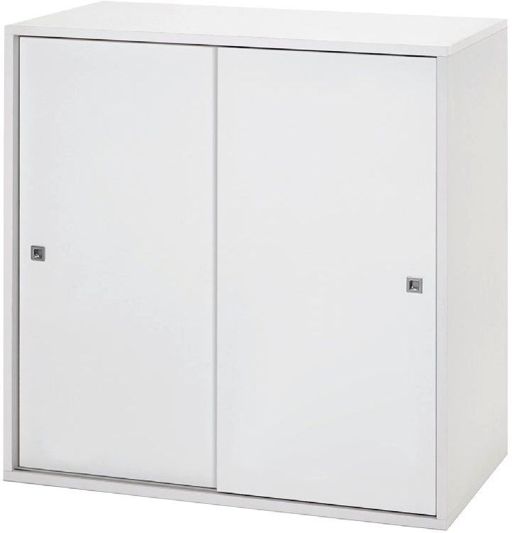 Armoire 2 grandes portes laqué blanc Clic - Photo n°1