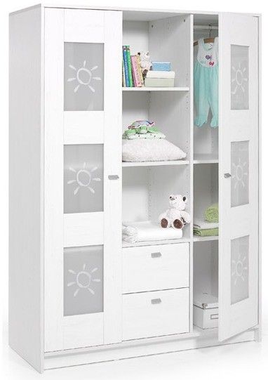 Armoire 2 portes blanche Sol - Photo n°1