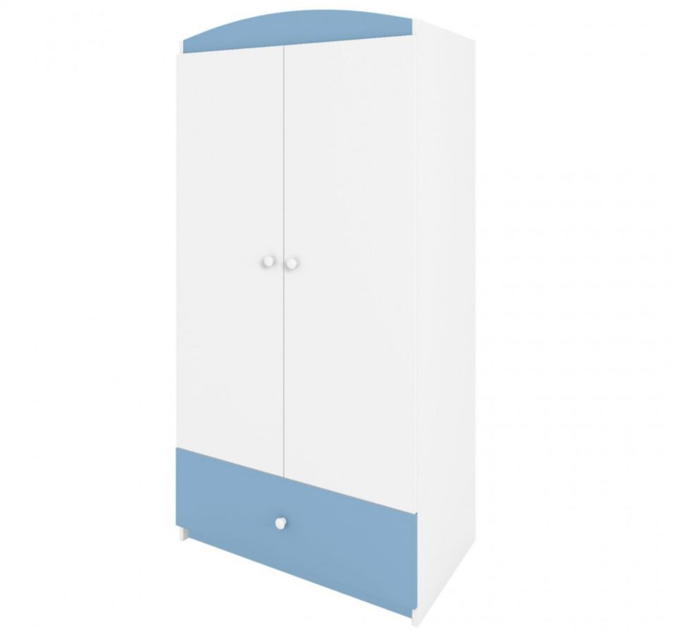 Armoire 2 portes enfant bleue Drimy - Photo n°1