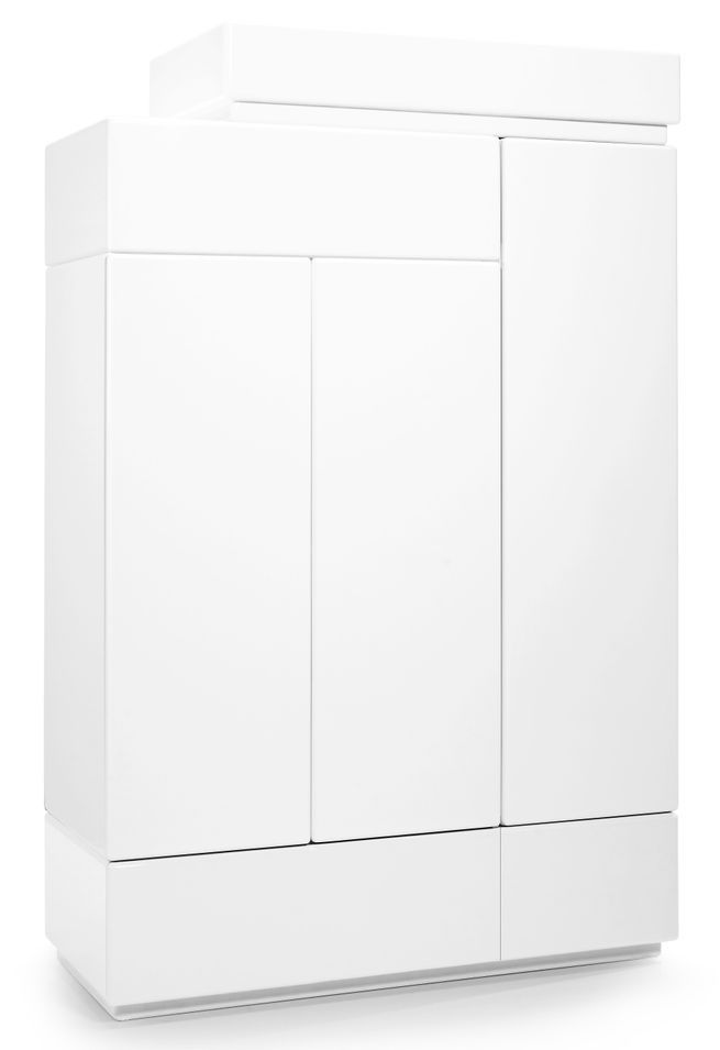 Armoire 3 portes laqué blanc Pyramid - Photo n°1
