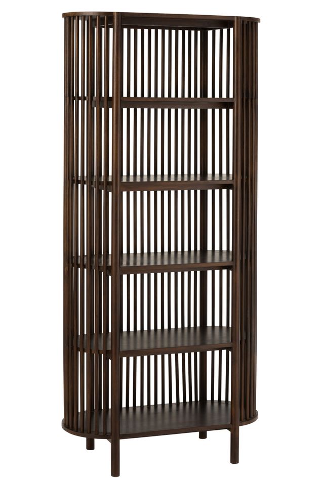 Armoire 5 étagères bois de manguier marron foncé Topika L 84 cm - Photo n°1