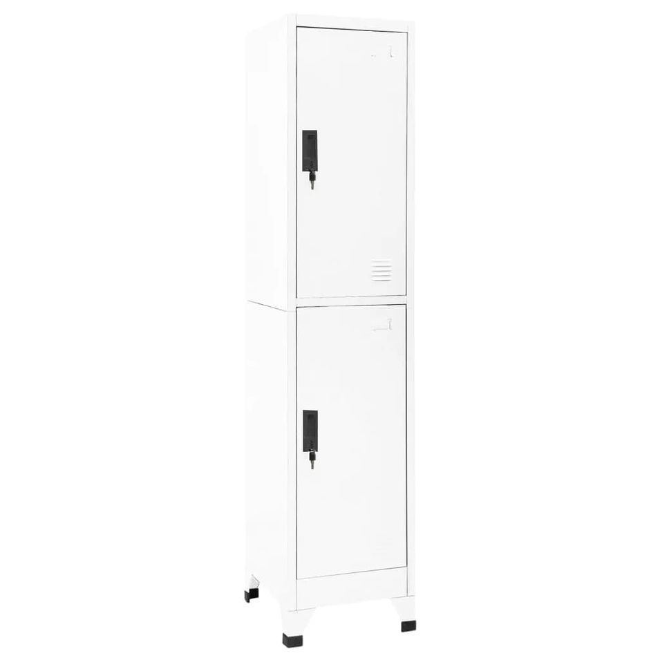 Armoire à casiers Blanc 38x45x180 cm Acier - Photo n°1
