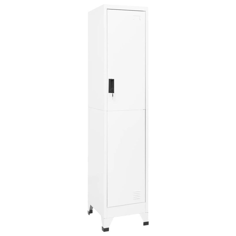 Armoire à casiers Blanc 38x45x180 cm Acier - Photo n°1