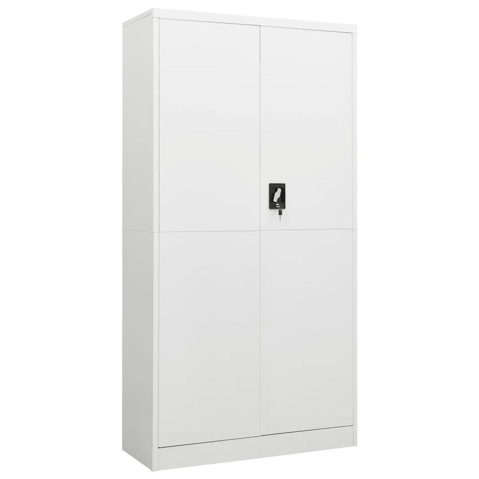 Armoire à casiers Blanc 90x40x180 cm Acier - Photo n°1