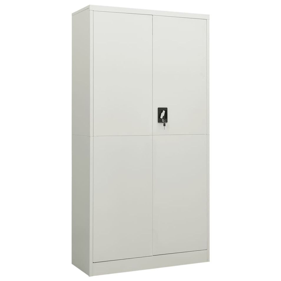 Armoire à casiers Gris clair 90x40x180 cm Acier - Photo n°1