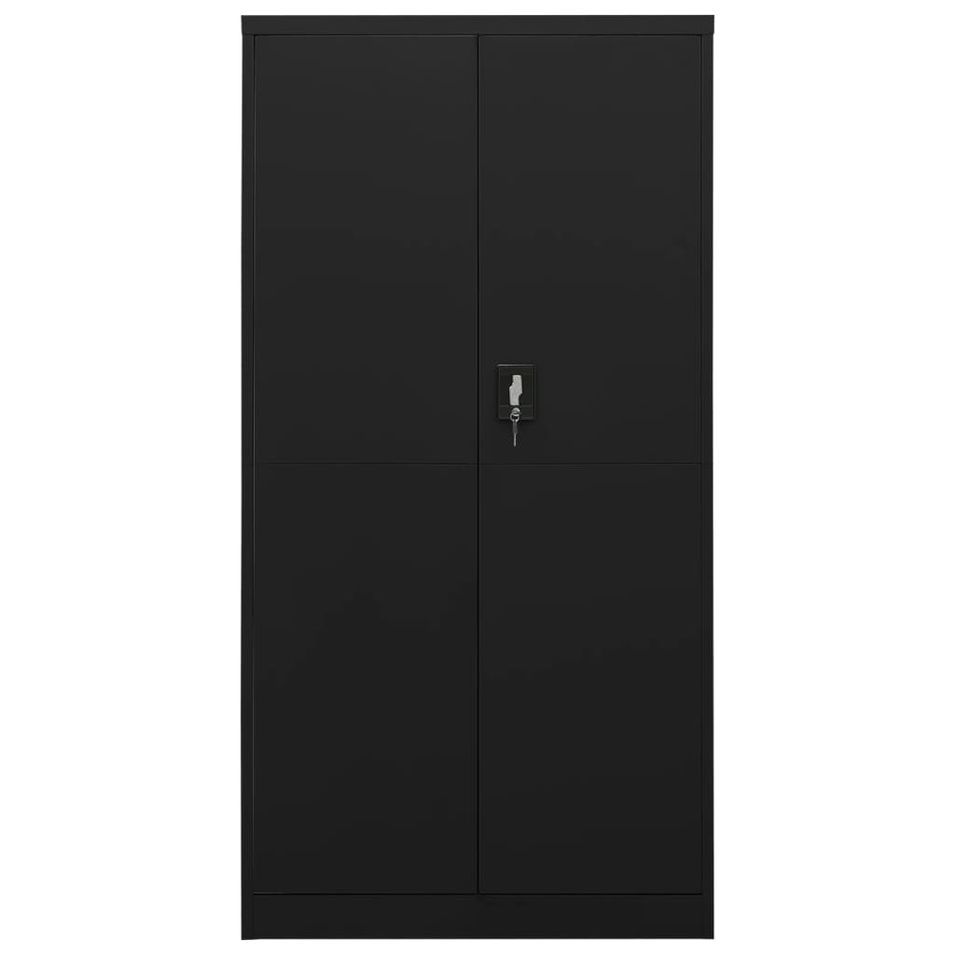 Armoire à casiers Noir 90x40x180 cm Acier - Photo n°1