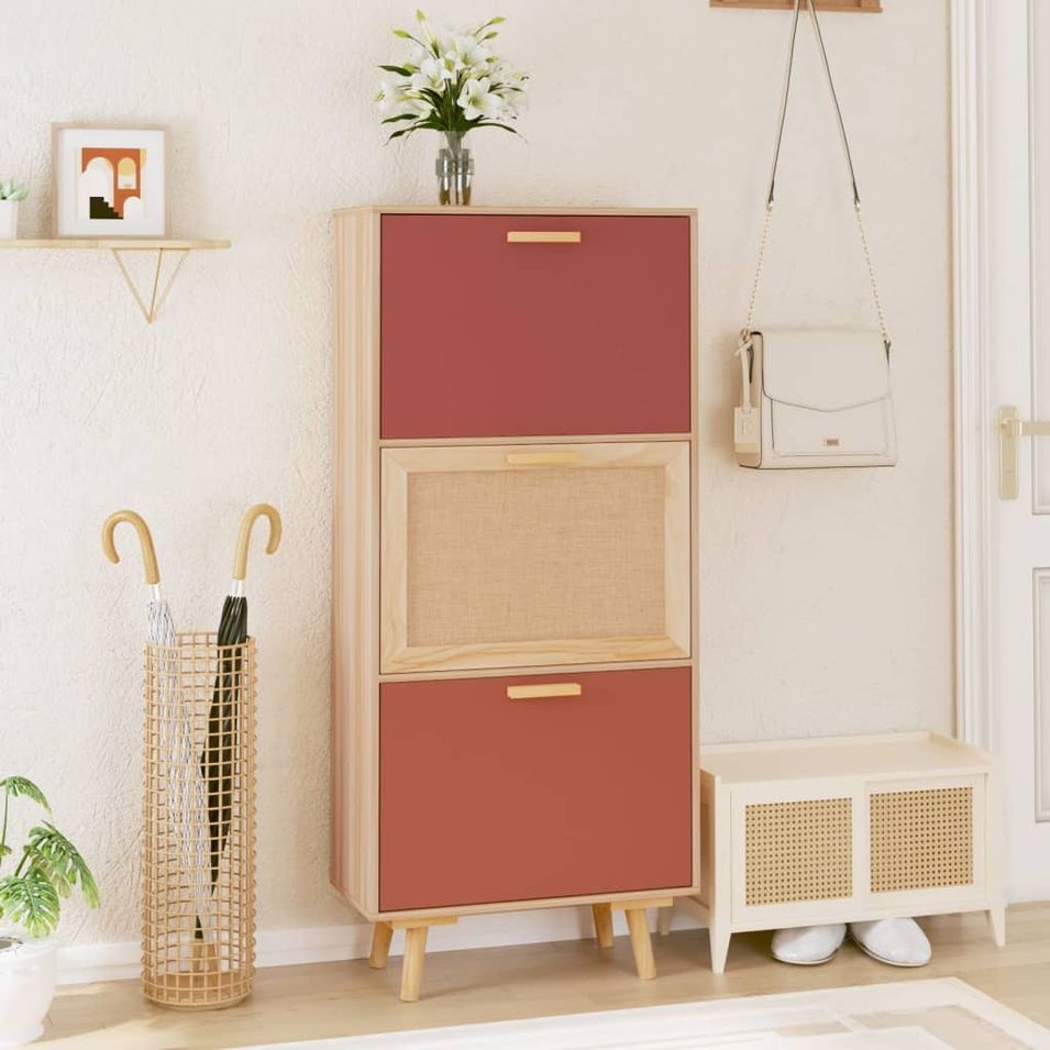 Armoire à chaussures 52x25x120 cm bois d'ingénierie - Photo n°1