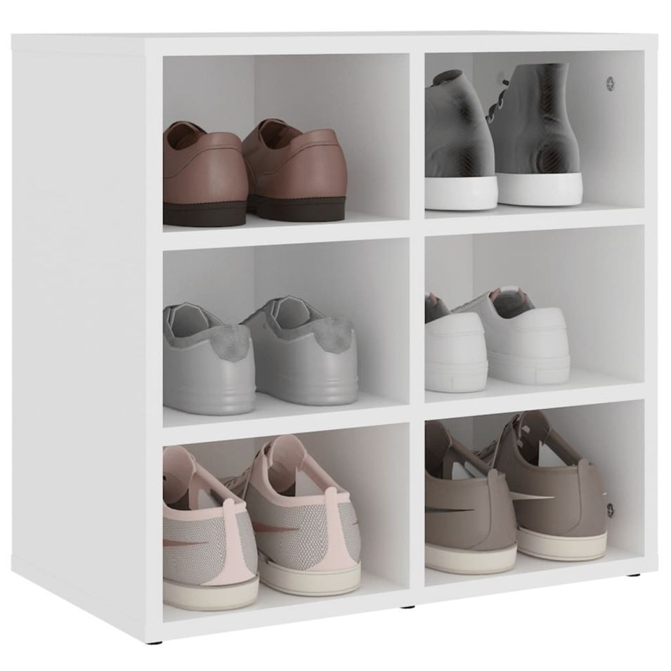 Armoire à chaussures Blanc 52,5x30x50 cm - Photo n°1